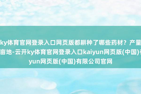 ky体育官网登录入口网页版都耕种了哪些药材？产量如何？”“两亩地-云开ky体育官网登录入口kaiyun网页版(中国)有限公司官网