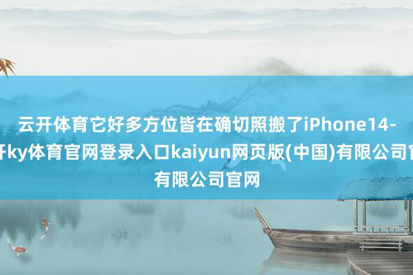 云开体育它好多方位皆在确切照搬了iPhone14-云开ky体育官网登录入口kaiyun网页版(中国)有限公司官网